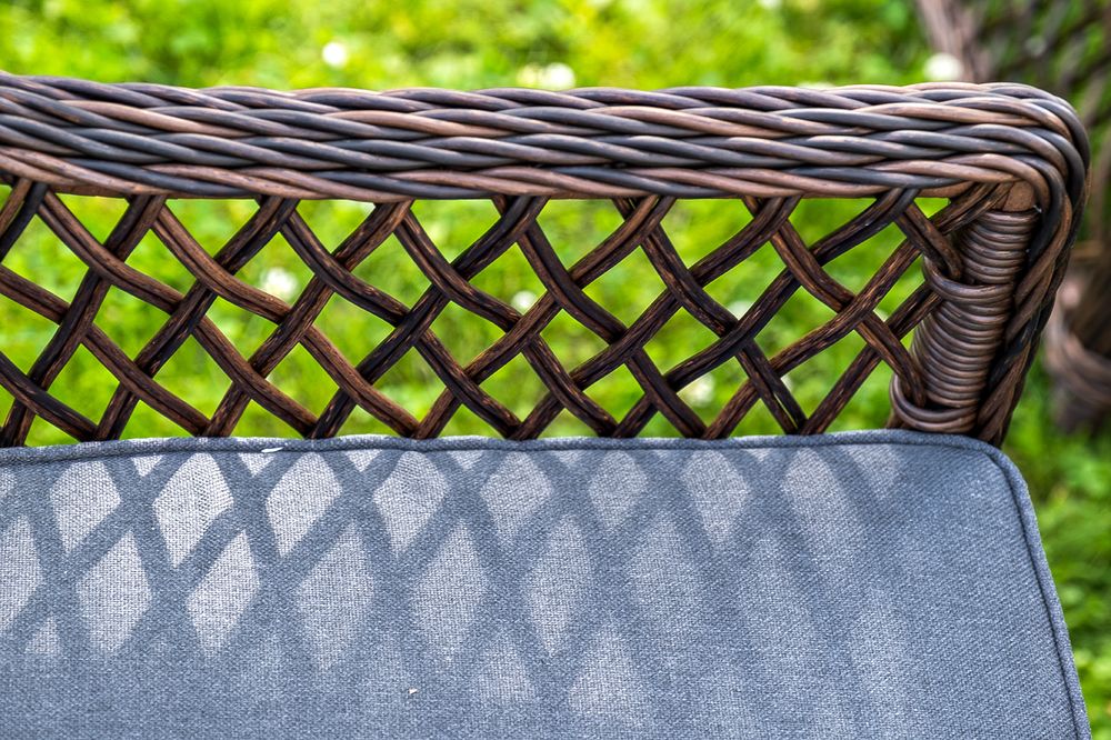 "Доппио" обеденная группа плетеная, цвет коричневый