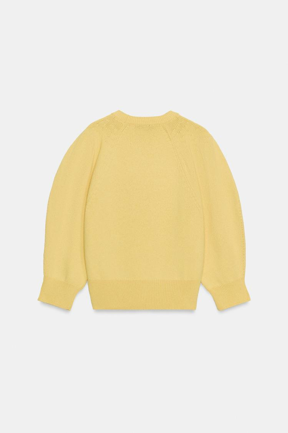 ZARA СВИТЕР С ОБЪЕМНЫМИ РУКАВАМИ, ЖЕЛТЫЙ