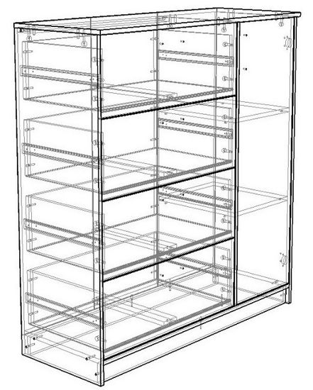 Комод ДИЯ правый