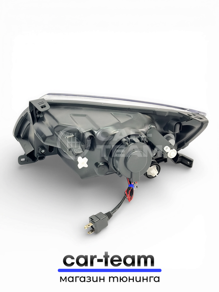 Фары на Лада Гранта передние с Bi LED модулями 3.0 дюйма, хром маска (под ключ)