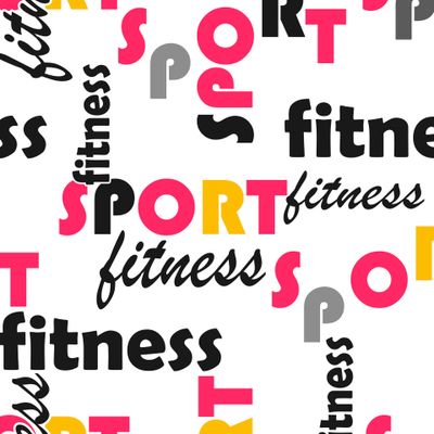 спорт и фитнес желтый красный черный с белым узор буквы