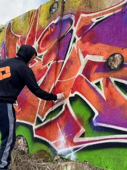 Аэрозольная краска для граффити в баллончике JIGGLE PRO суперматовая, 520 мл, MOCCA / Мокка