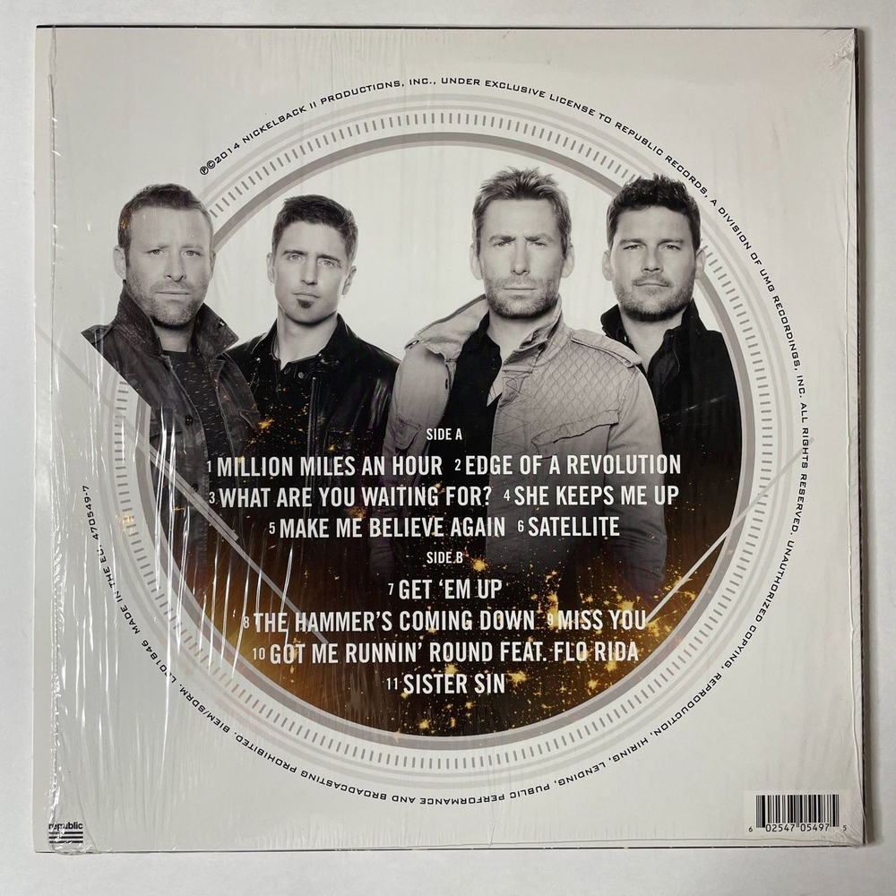 Винтажная виниловая пластинка LP Nickelback No Fixed Address (EU 2014)