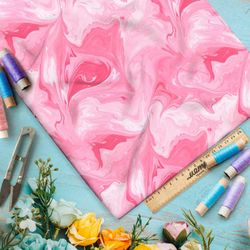 Ткань премиум габардин розовые разводы