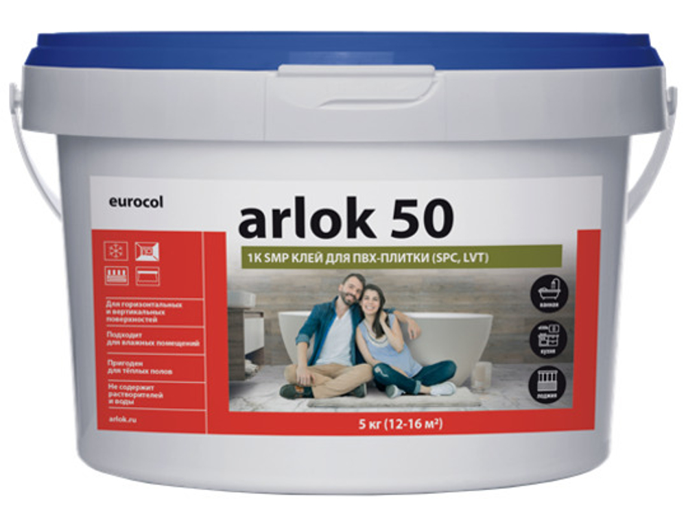 1-К SMP клей для ПВХ-плитки (LVT, SPC) ARLOK 50 eurocol 5 кг