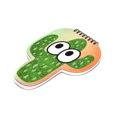 Блокнот "Кактус", 14*19см, 50 листов, на спирали, без линовки, с брелком