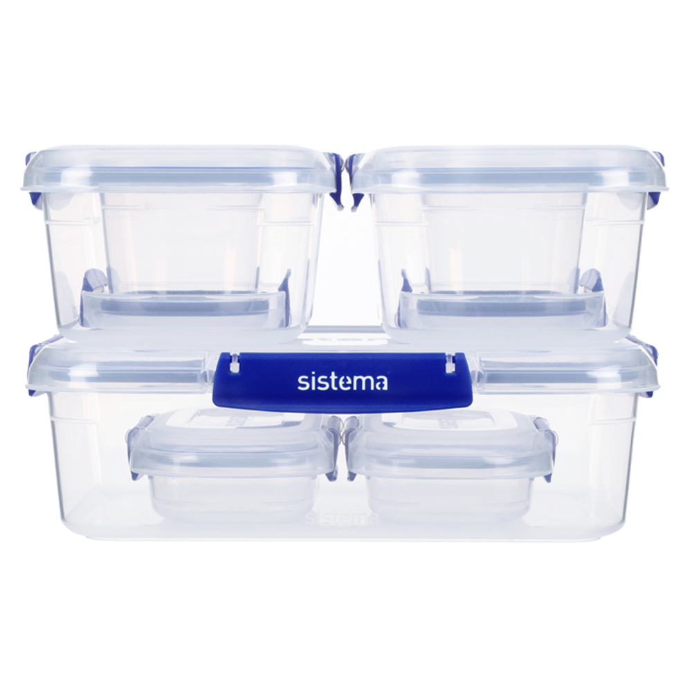Набор контейнеров 7шт Sistema Klip It+ синий