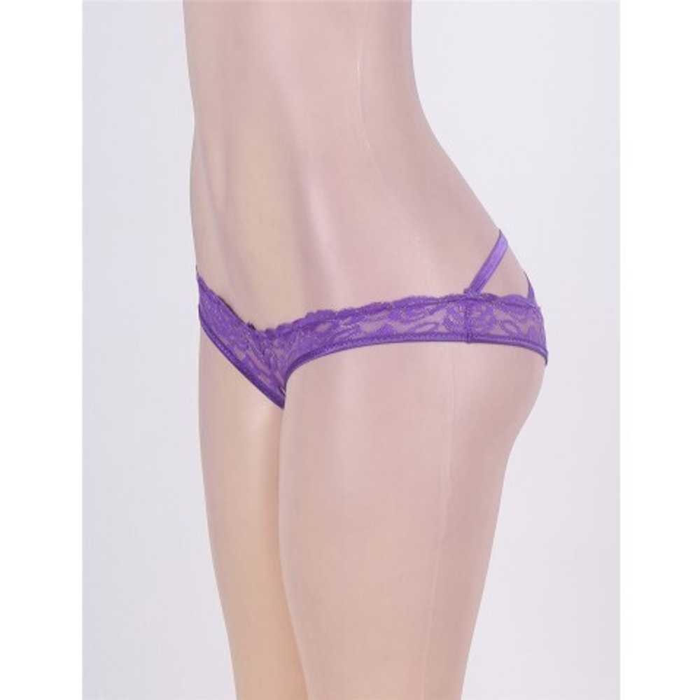 Стринги с доступом Purple Bow, XL