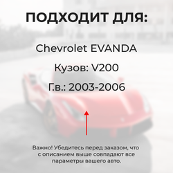 Ремкомплект (втулки) петель дверей Chevrolet EVANDA (I) V200 (4 петли, RPD1-4) 2007-2008