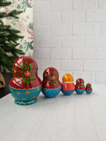 Матрёшка "С курочкой" традиция 5м 15см пузатая