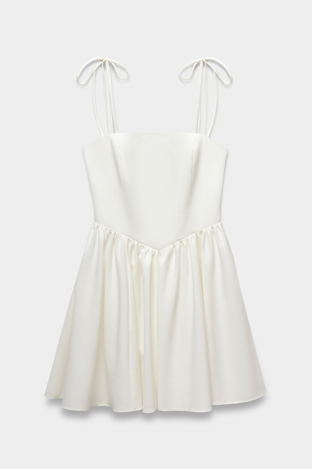 Платье мини с завязками-бантиками
