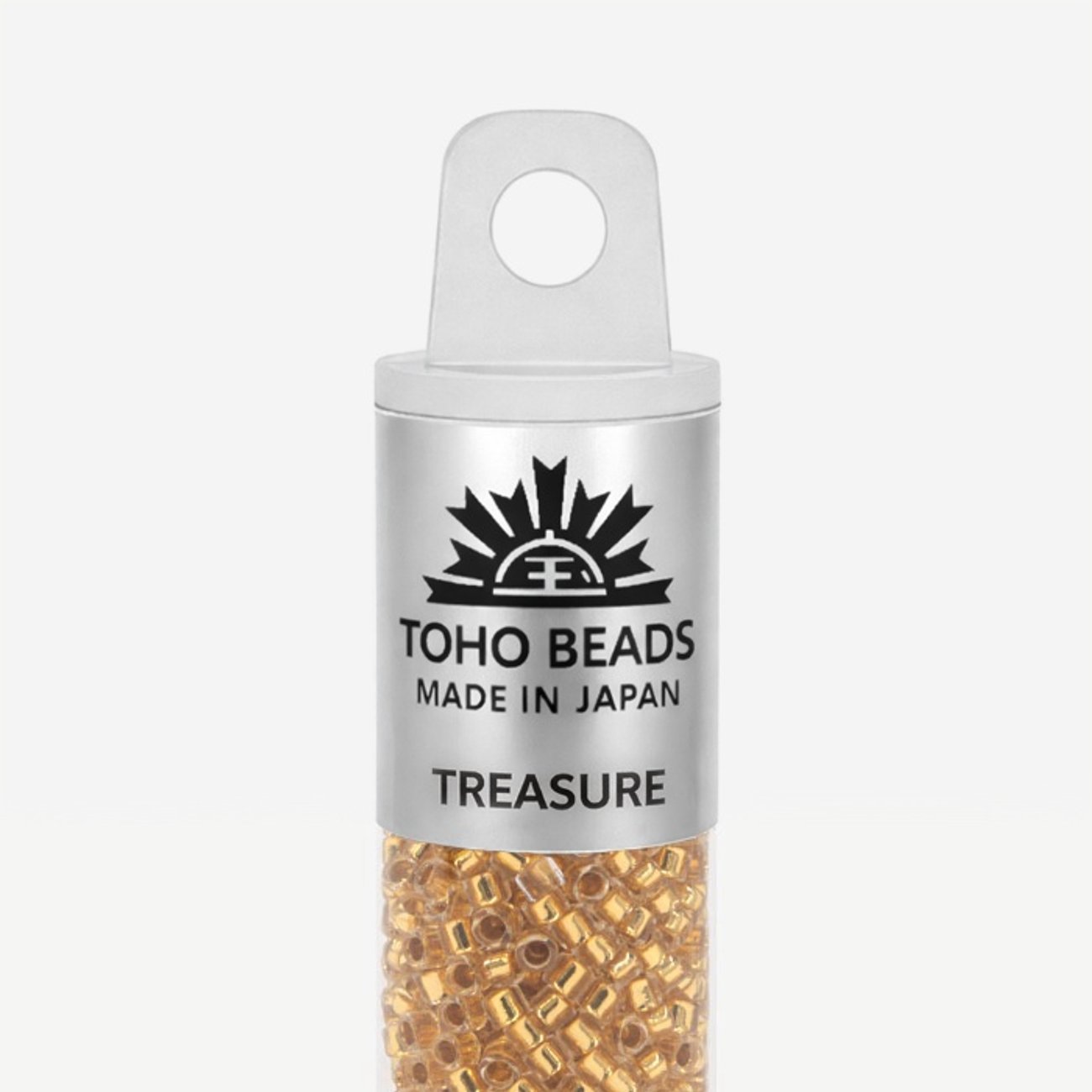 Японский бисер TOHO Treasure (№701), с внутренним покрытием золотом 24K, прозрачный