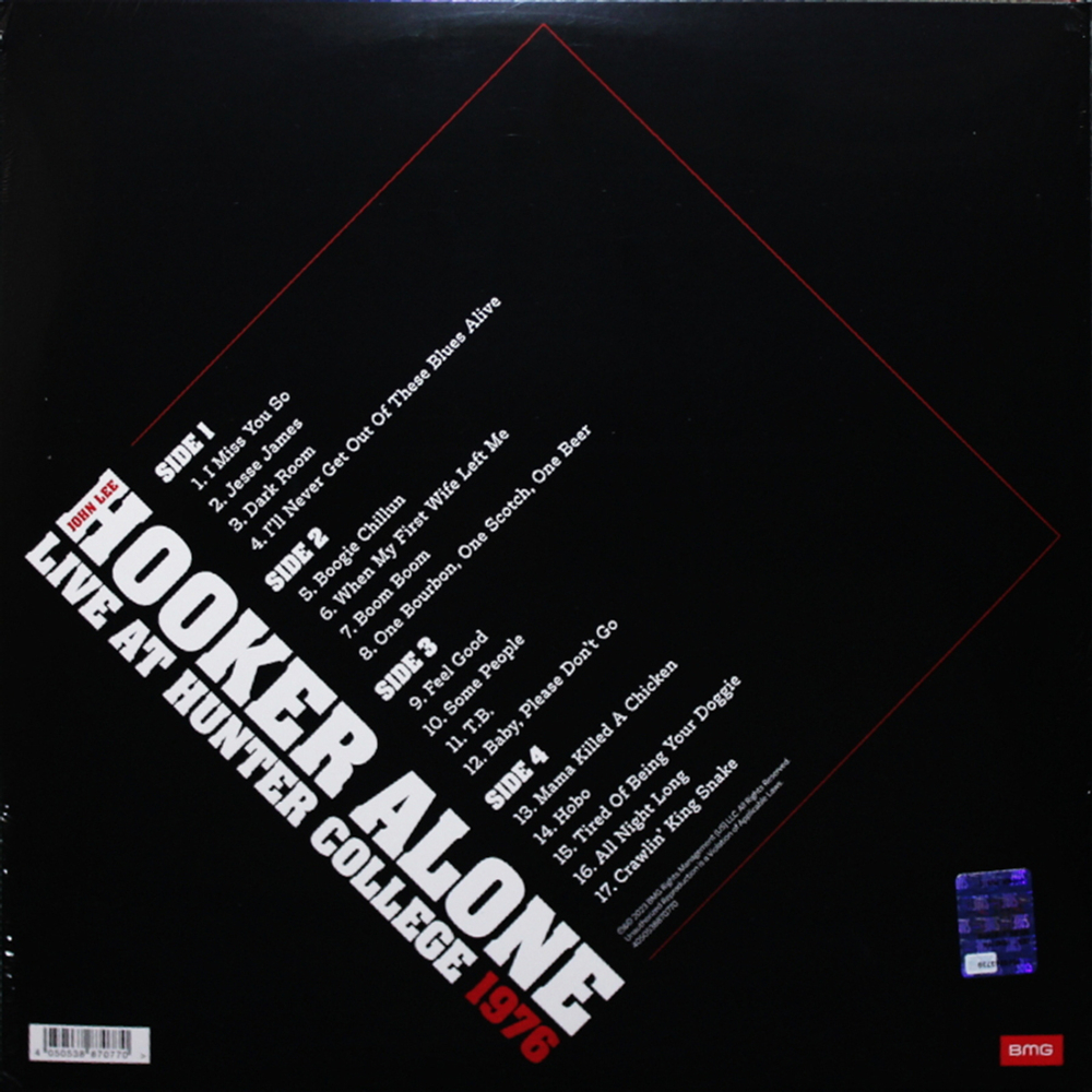 John Lee Hooker / Alone: Live at Hunter College 1976 (2LP)