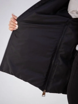 Куртка женская кожаная утепленная с капюшоном