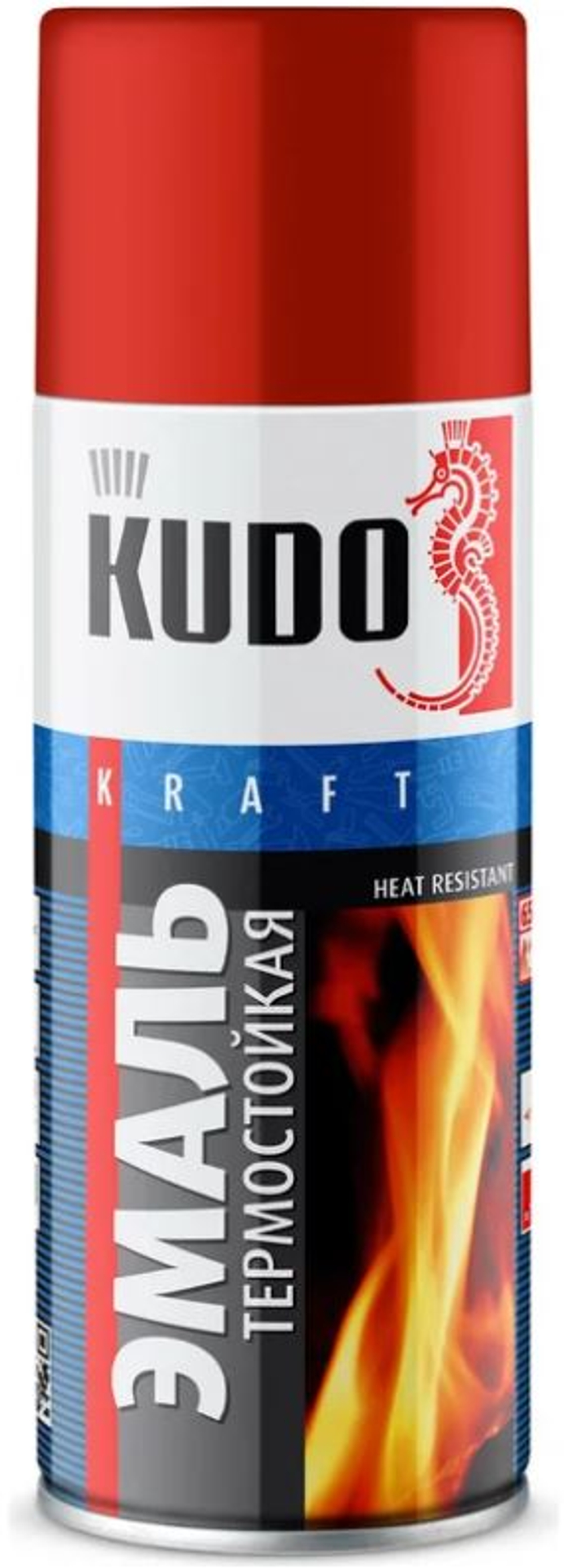 Эмаль KUDO термостойкая  красная KU-5005