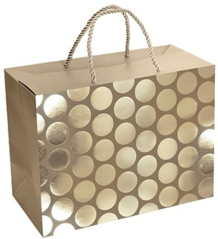 Пакет-коробка Роскошь золота Дизайн №1 12*18*9 см.