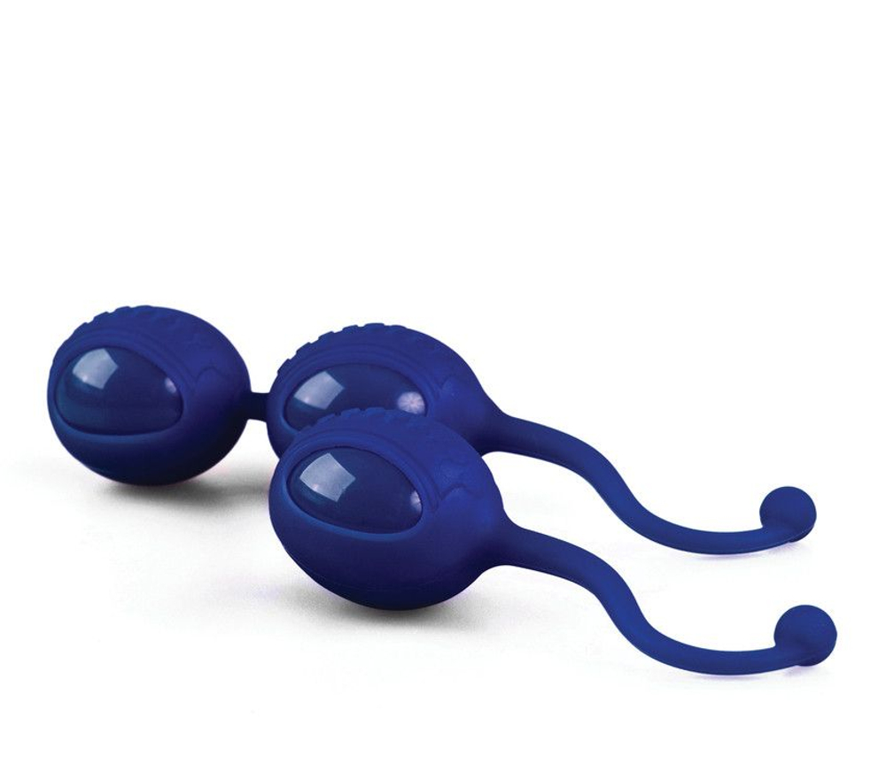 Синие вагинальные шарики The Dukes (Цвет: синий)