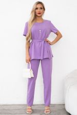 Костюм брючный (лаванда) К11-81/5 Nikol
