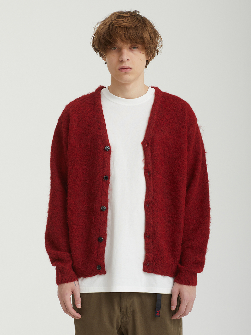 Мужской Кардиган Вязаный Hairy Knit