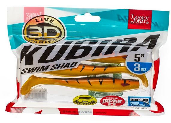 Виброхвосты LJ 3D Series KUBIRA SWIM SHAD 5,0in (12,50)/PG08 3шт.