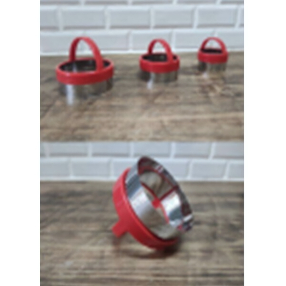 Набор форм для вырезания из теста, с ручкой из 3шт