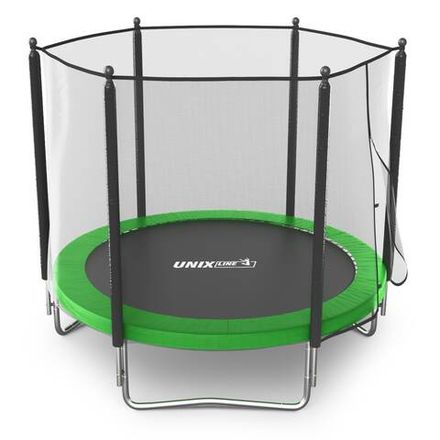Батут UNIX Line Simple 8 ft (244 см) с внешней защитной сеткой, зеленый