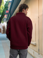 Толстовка мужская с зип-воротником "Saint Petersburg" бордо