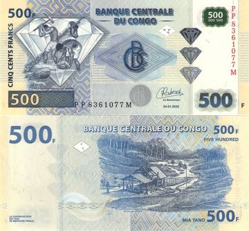 500 франков 2022 Конго
