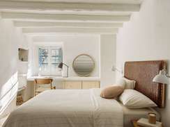 Круглое зеркало Alum из массива минди 80 см