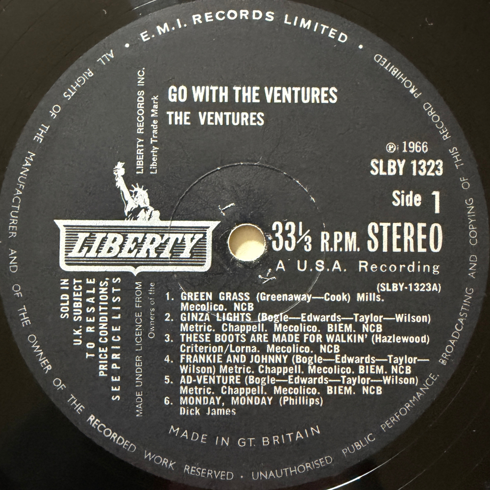 The Ventures ‎– Go With The Ventures (Англия 1966г.) Т