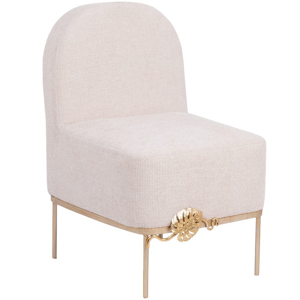 Кресло Monstera Deliciosa (Монстера) Айвори Мраморное золото