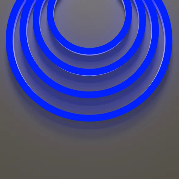 Гибкий неон 25х13 220В 8Вт/м Синий IP65 50м Led Strip 201235