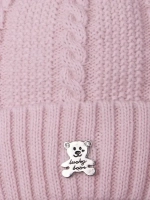 Шапка детская вязаная демисезонная на завязках