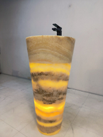 Раковина напольная из оникса Yellow ON-61346 (45*45*90)