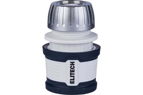 Соединитель для шланга металлический 13 мм 1/2" с аквастопом HF 011MWS Garden Elitech 206040