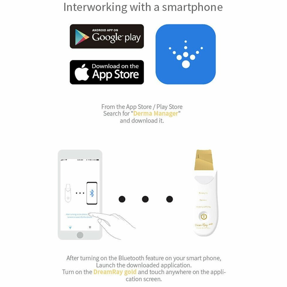Dream Ray Gold + скрабер для чистки лица пилинг, лифтинг, фонофорез, ионофорез -новинка 2021 года