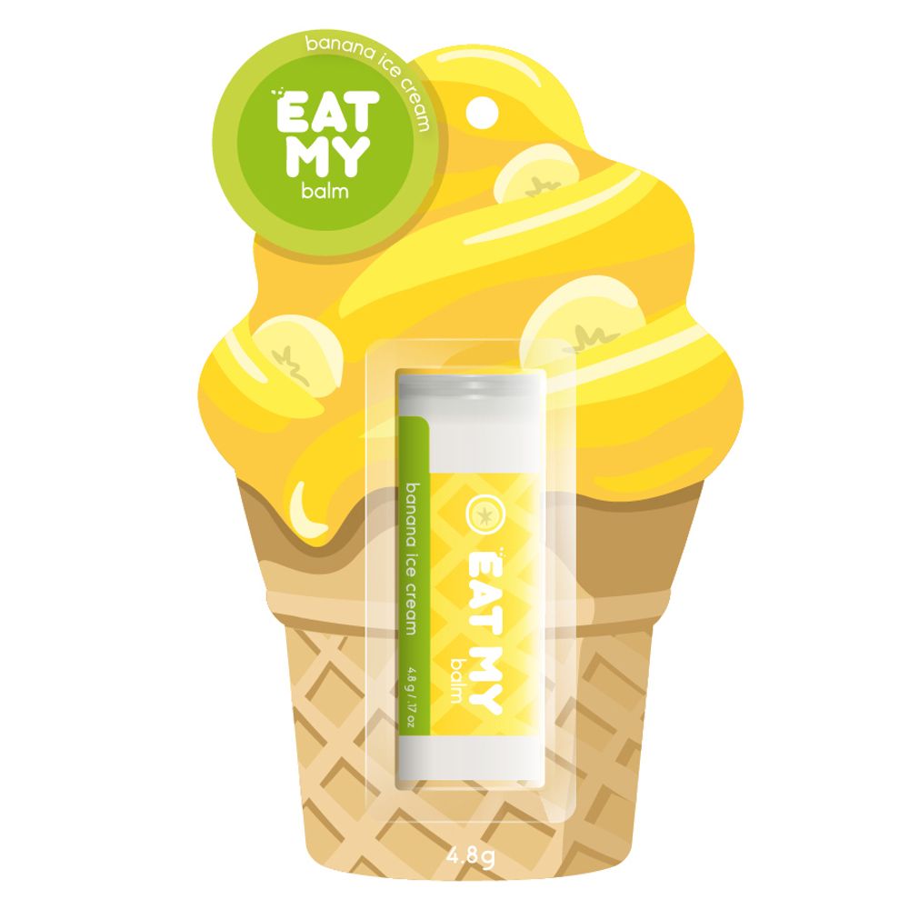 Бальзам для губ Банановый пломбир EAT MY Balm Banana Ice Cream