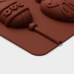 Форма силиконовая для леденцов «Пасхальные яйца», 26×10×1 см, 6 ячеек, с палочками