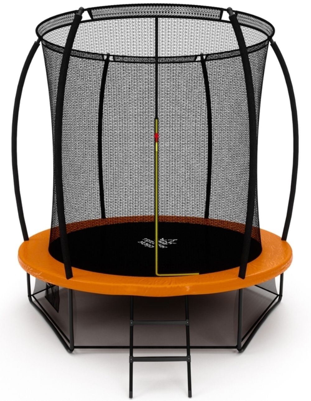 Батут Триумф Норд Премиальный 244 см двухцветный серый/оранжевый с лестницей