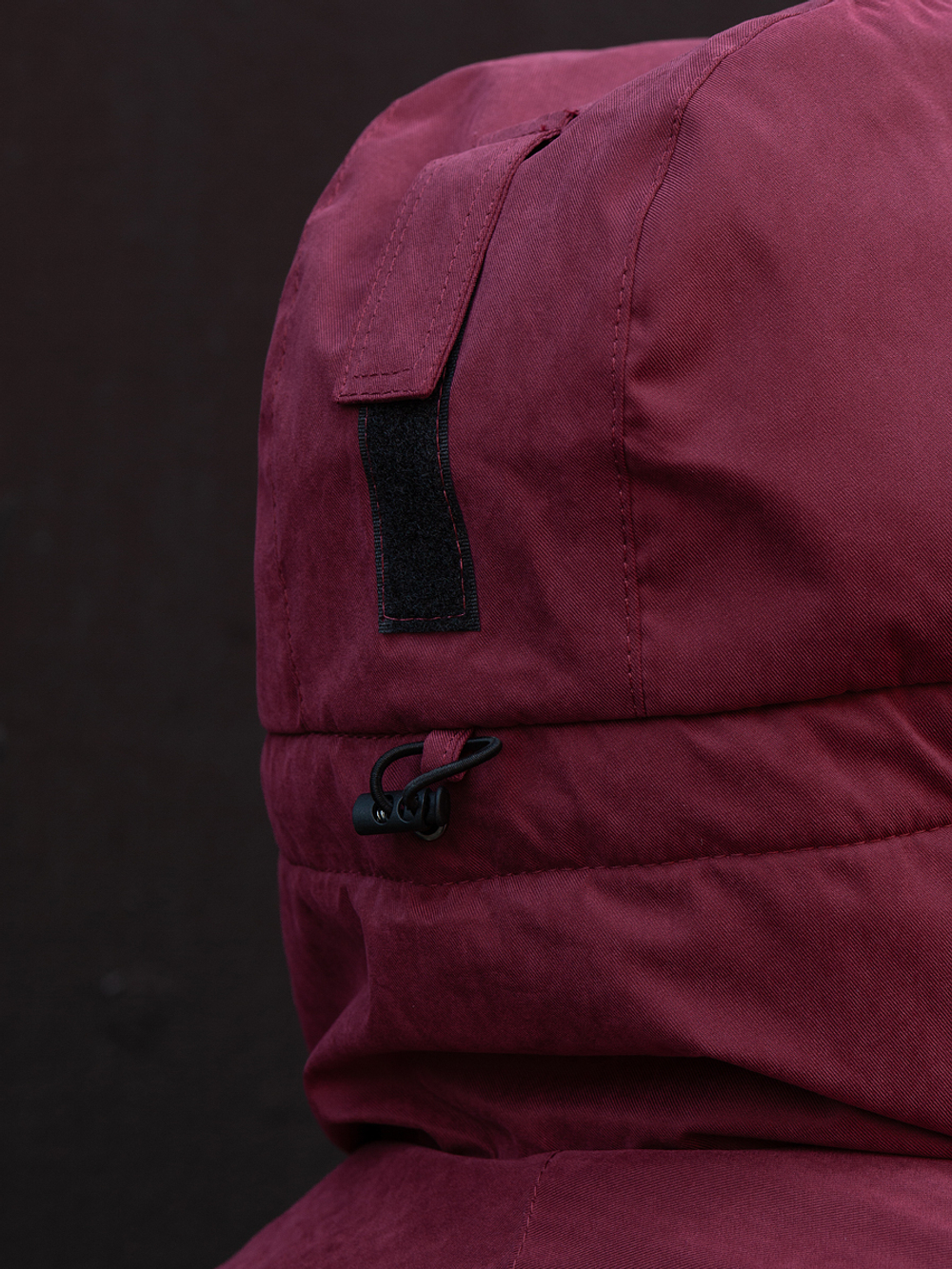 Куртка демисезонная Варгградъ на флисе мужская бордовая