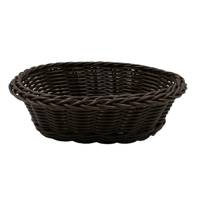 Корзина настольная овальная "Полиротанг", Д230 Ш170 В70, коричневый