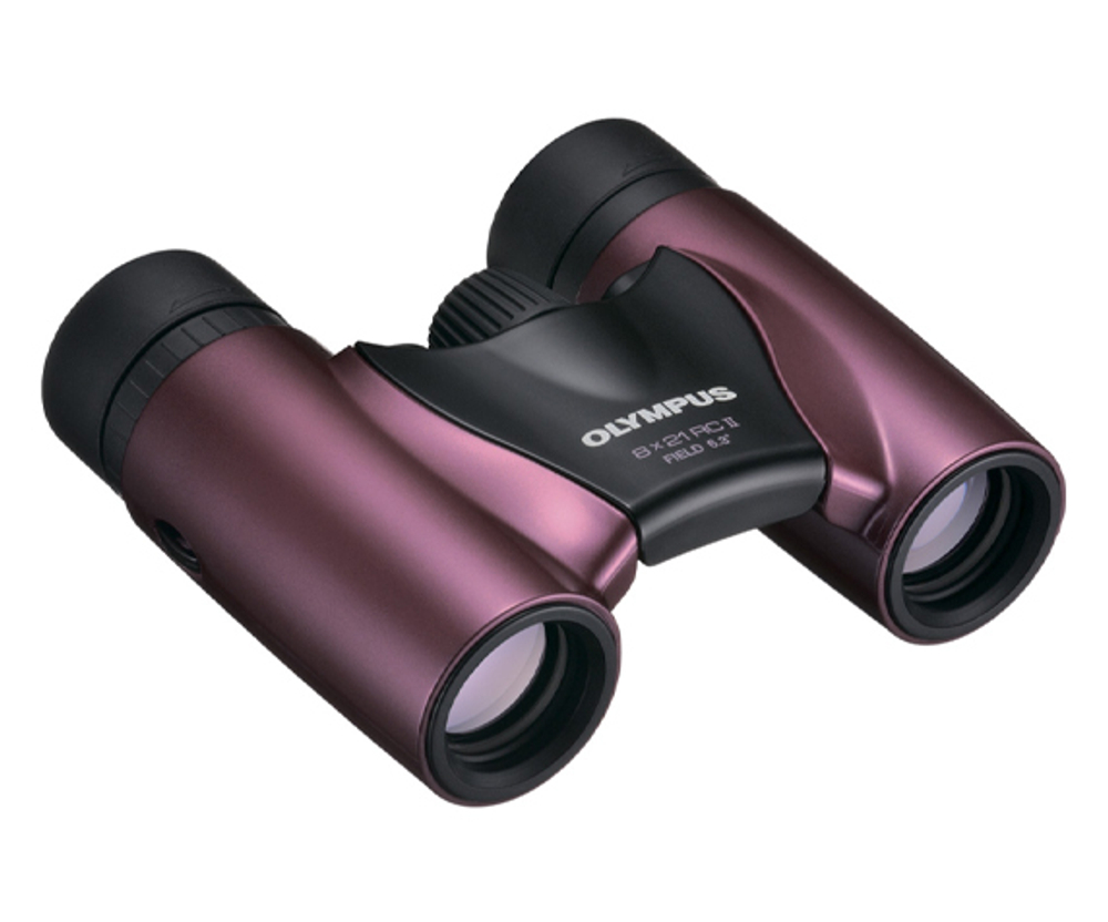 Бинокль Olympus 8x21 RC II, пурпурный - удобная регулировка межзрачкового расстояния