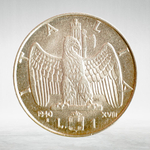 Italy 1 Lira 1940 R "Victor Emmanuel III - Eagle and Fasces", AU