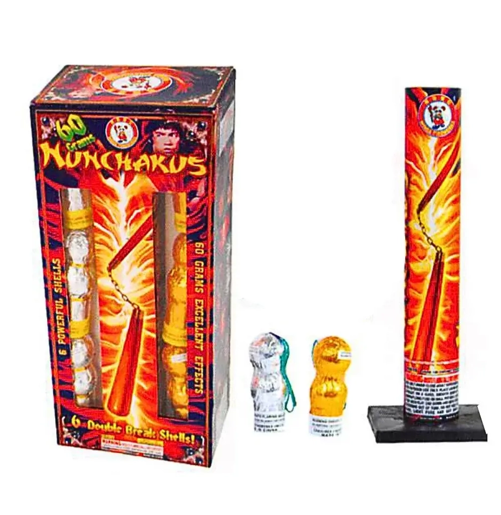 P8019 Nunchakus: фестивальные шары 50 мм с двойным разрывом.