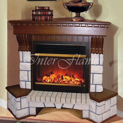 Каминокомплект Inter Flame Экстер угловой с очагом Jupiter