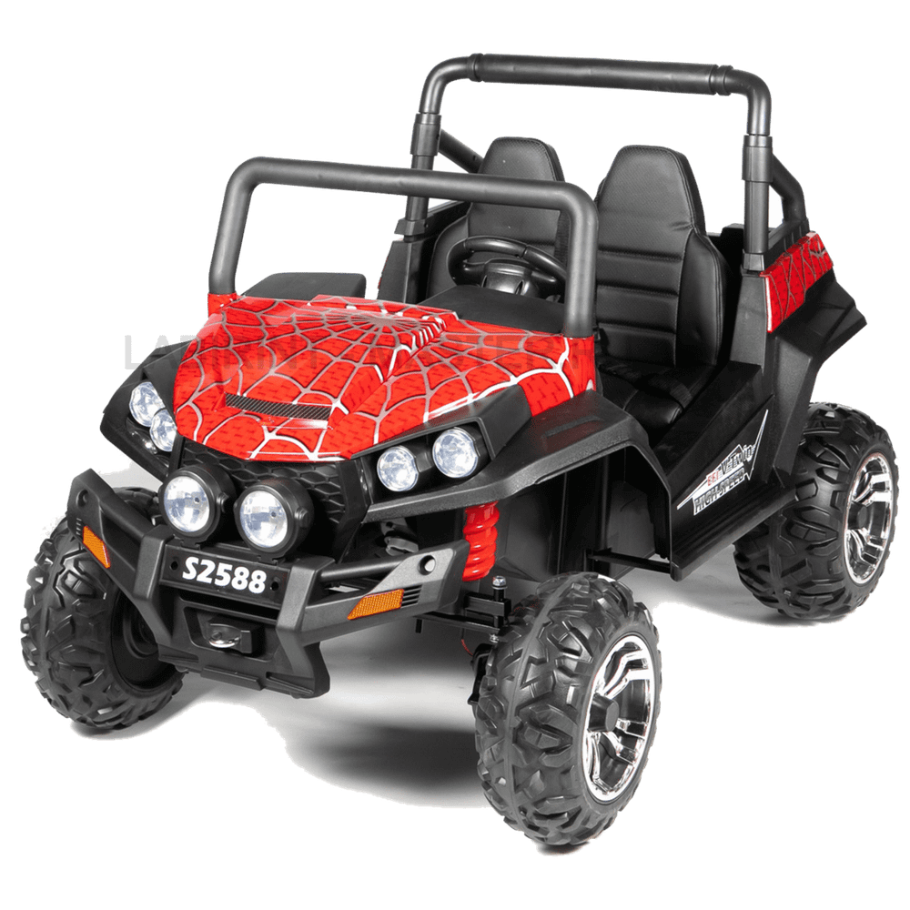 Детский электромобиль "Buggy - MalinaBay", с принтом паутинка