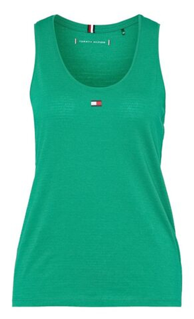 Женский топ теннисный Tommy Hilfiger Essential Flag Slim Tank Top - olympic green