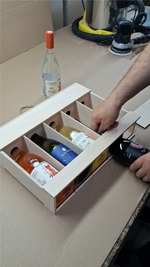 Короб винный деревянный серия "ОТКРЫТЫЕ" №5 (тип 1-1), на 5 бутылок, без покраски