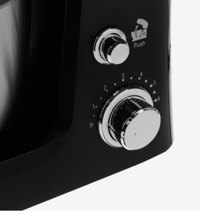 Миксер настольный с планетарным вращением насадок, 1000Вт, 6 скоростей, чаша 3,5л нерж, SA-6327BK