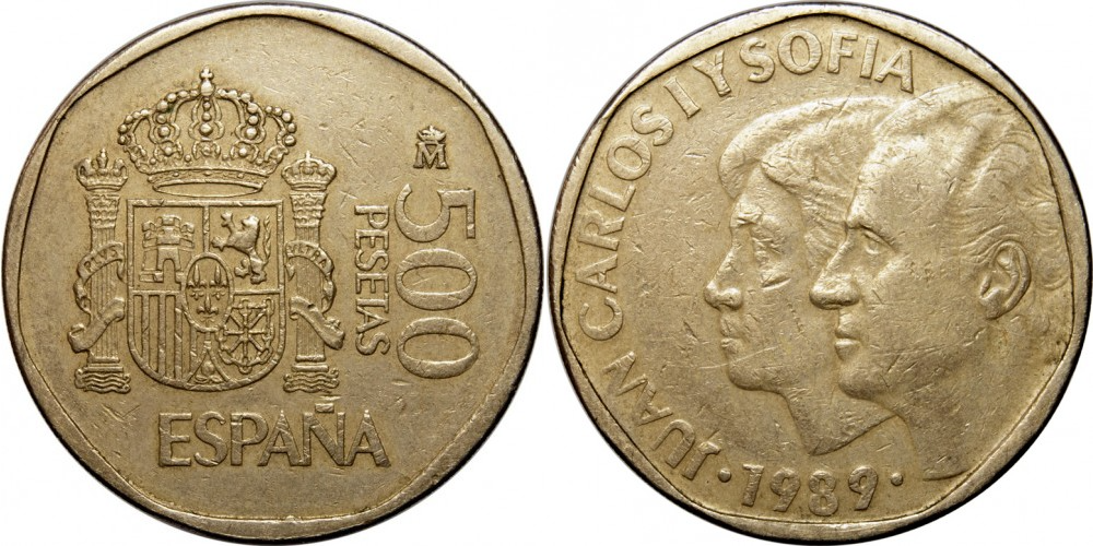 Испания 500 песет, 1987-1990 Король Хуан Карлос I XF